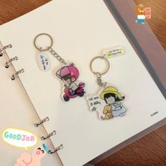 ** Móc khóa mica thông điệp in hình hoạt hình