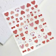 ** Sticker nổi nhiều hình Kitty/nơ/cánh cụt/tim