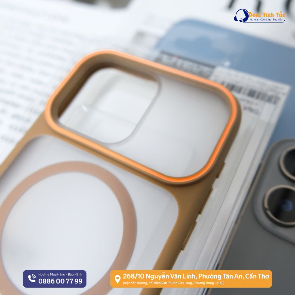 ** Ốp iPhone 15 Pro Max Likgus độ 17 lưng nhám viền camera