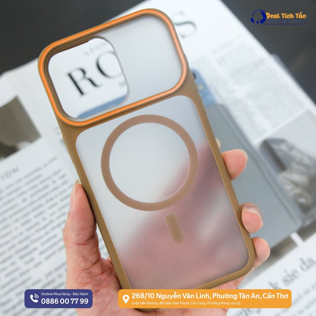 ** Ốp iPhone 15 Pro Max Likgus độ 17 lưng nhám viền camera