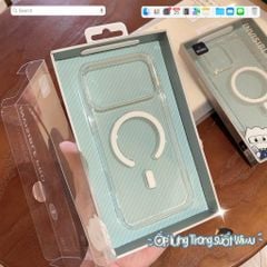 Ốp IP 17 Pro Max Wiwu Invisible Pro lưng trong magsafe viền cứng