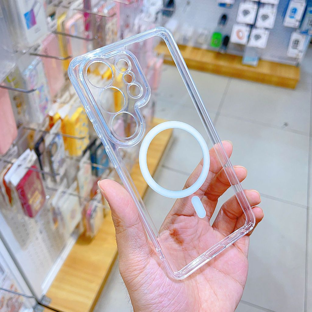 Ốp SS S25 Ultra Kingbon trong Magsafe viền dẻo BVC