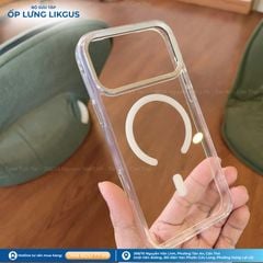 Ốp IP 17 Pro Max Likgus trong magsafe màu viền camera kim loại