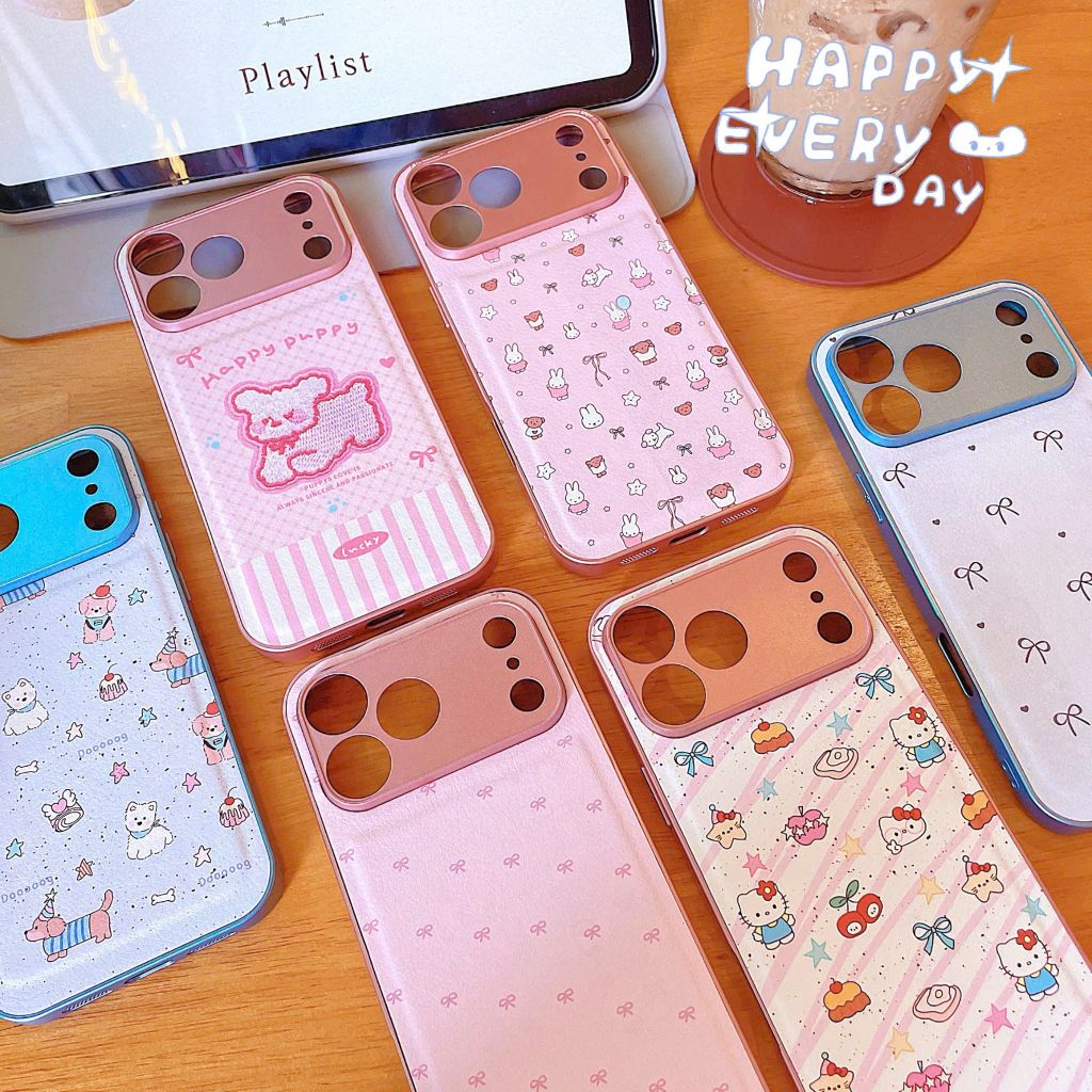 Ốp IP 17 Pro Max vân da phồng viền dẻo xi màu