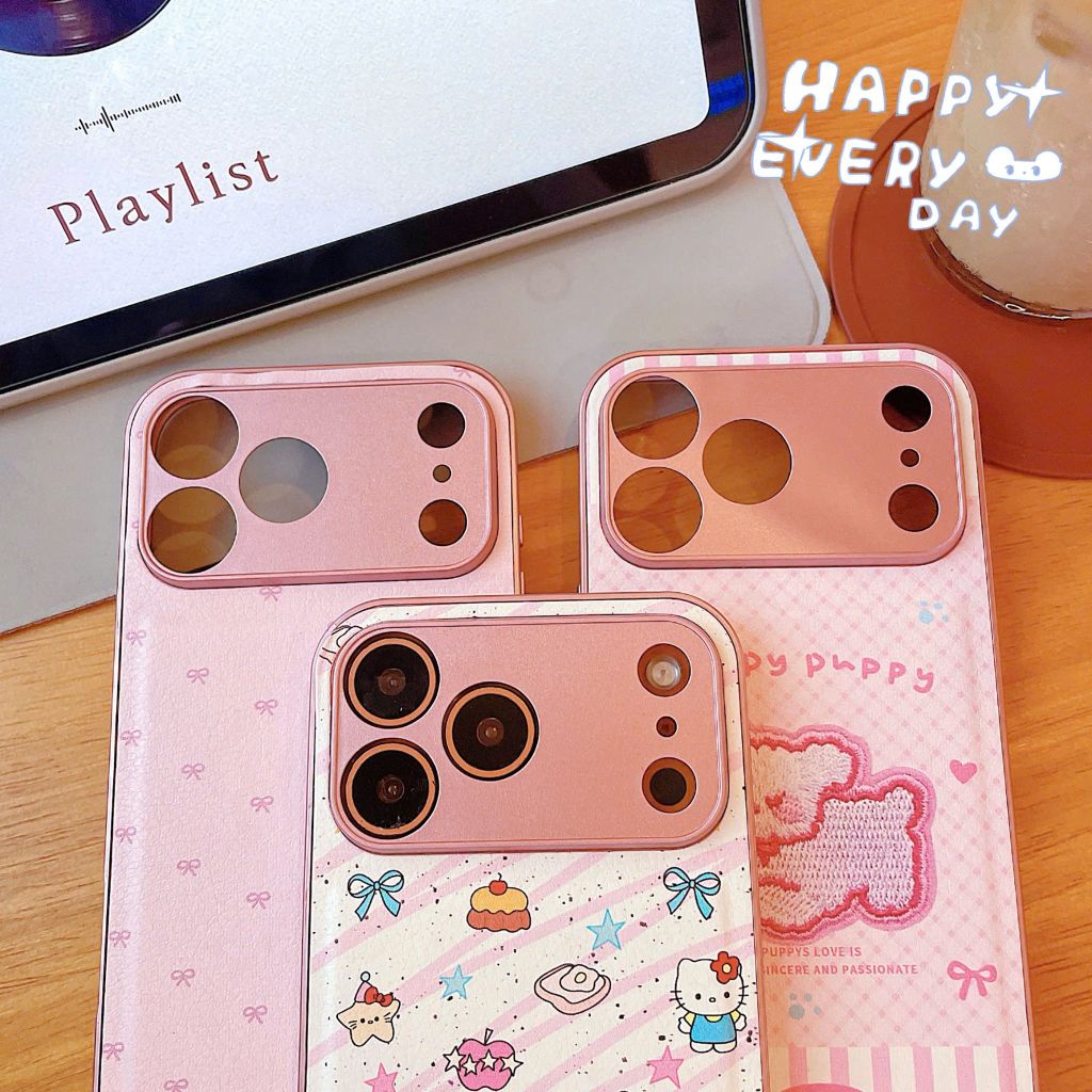 Ốp IP 17 Pro Max vân da phồng viền dẻo xi màu