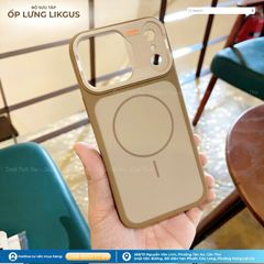 Ốp IP 17 Pro Max Likgus nhám hai màu Magsafe