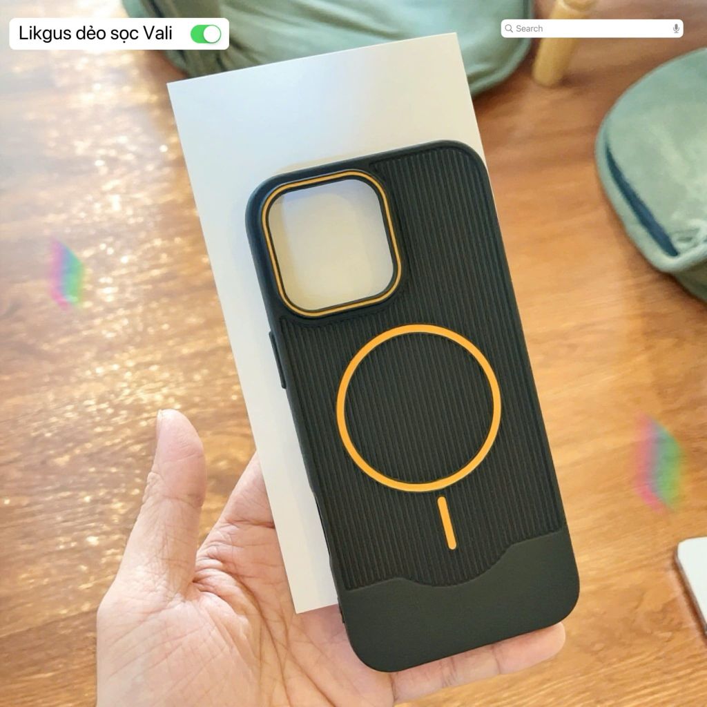 Ốp IP 15 Plus Likgus dẻo sọc vali