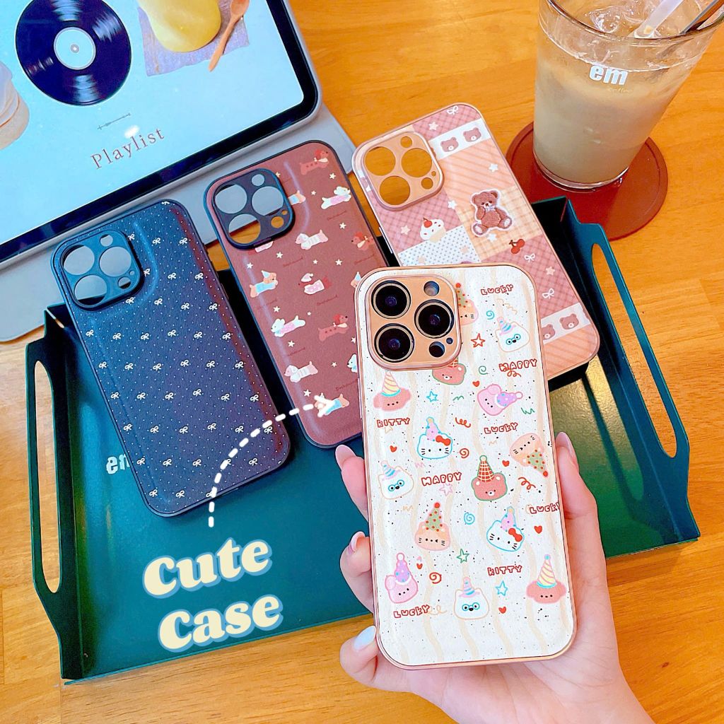 Ốp IP 15 Pro Max vân da phồng viền dẻo xi màu