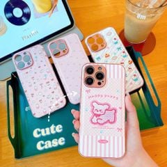 Ốp IP 15 Pro Max vân da phồng viền dẻo xi màu