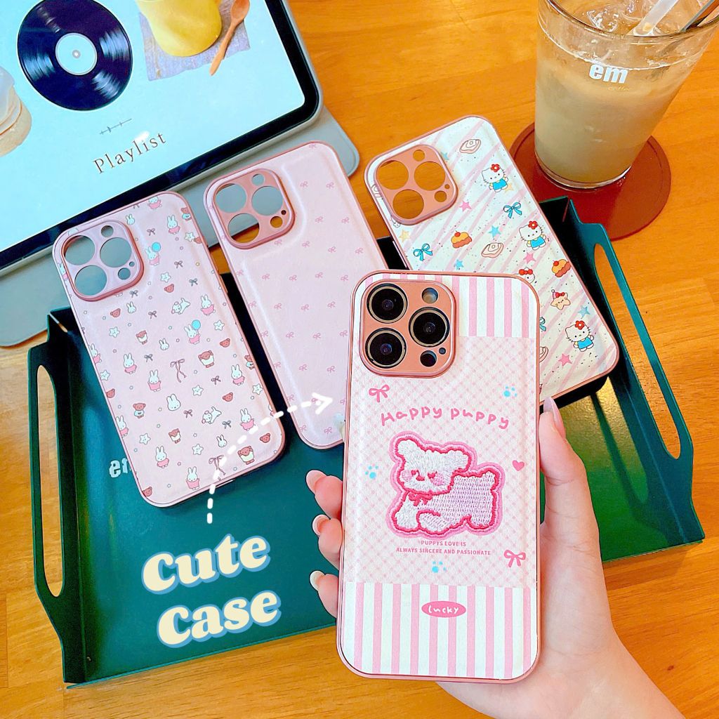 Ốp IP 14 Pro Max vân da phồng viền dẻo xi màu