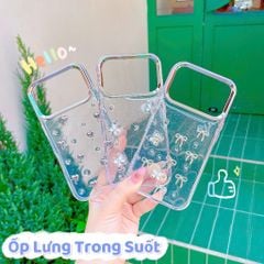 ** Ốp IP 17 pro dẻo lưng kim tuyến đính charm
