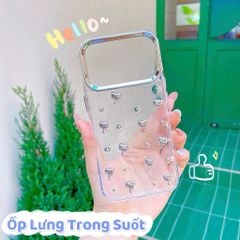 ** Ốp IP 17 pro dẻo lưng kim tuyến đính charm