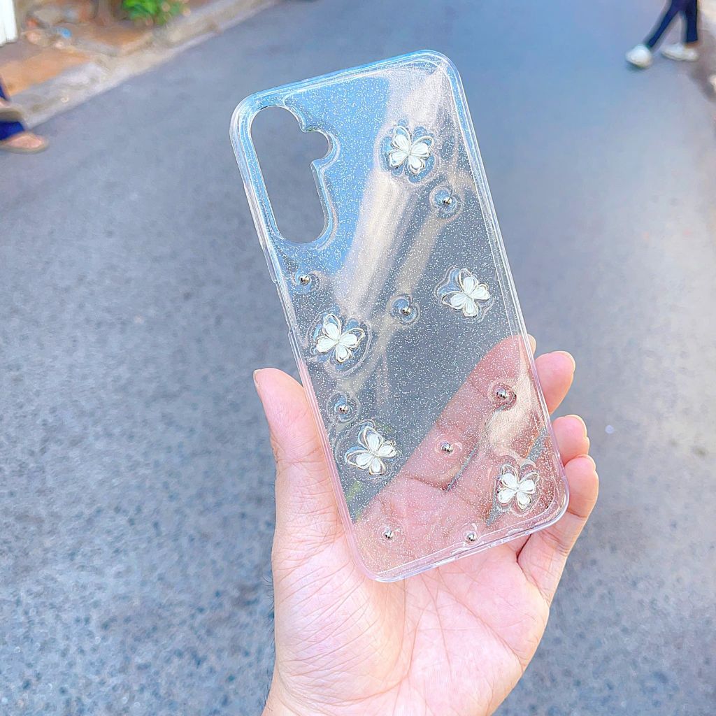 ** ỐP SS A24 dẻo lưng kim tuyến đính charm