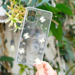 ** ỐP SS A51 dẻo lưng kim tuyến đính charm