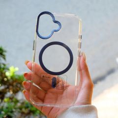 Ốp IP 17 Likgus trong magsafe màu viền camera kim loại