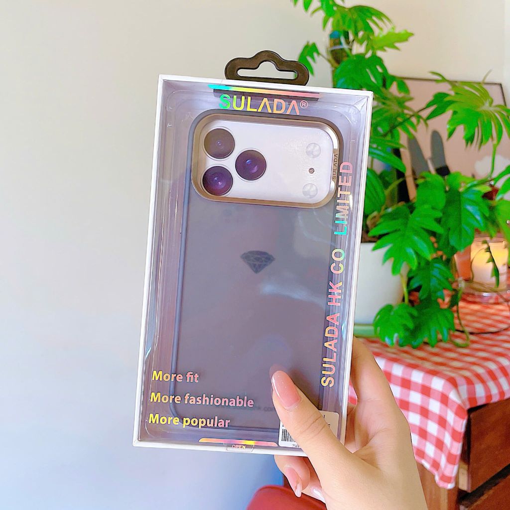 ** Ốp IP 17 Pro Max Sulada nhám viền màu