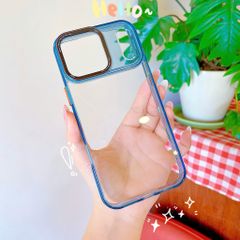 Ốp IP 17 Pro Max Likgus trong viền màu trong viền camera chữ