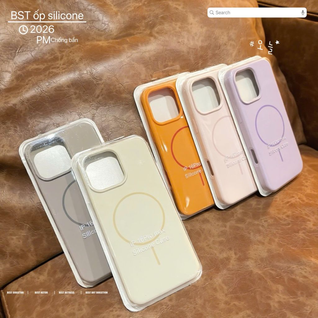 ** Ốp IP 15 Pro Max Silicon magsafe chống bẩn