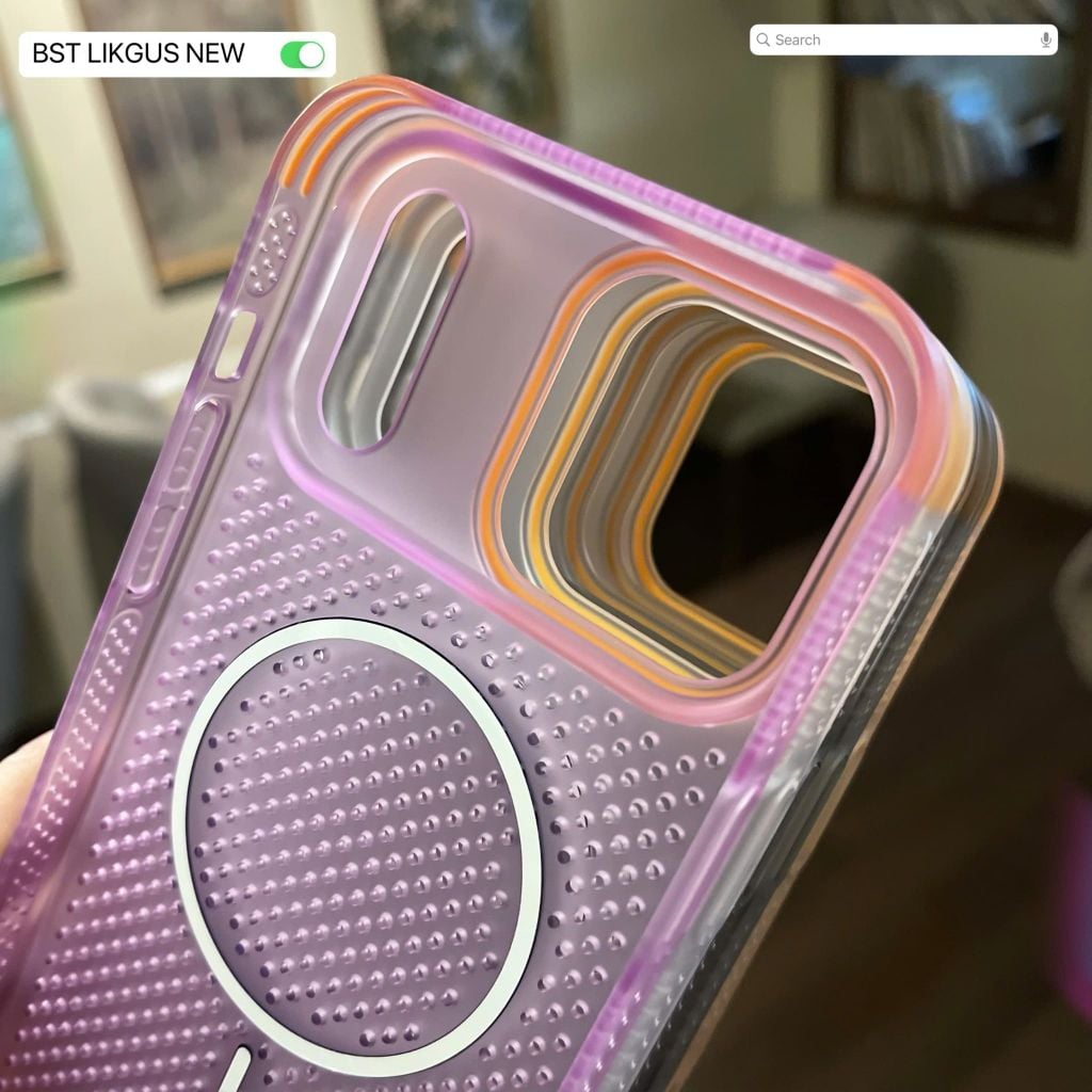 Ốp IP 17 Pro Max Likgus tản nhiệt magsafe màu trong viền cứng