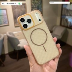 Ốp IP 17 Pro Likgus tản nhiệt magsafe màu trong viền cứng