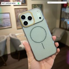 Ốp IP 17 Pro Max Likgus tản nhiệt magsafe màu trong viền cứng