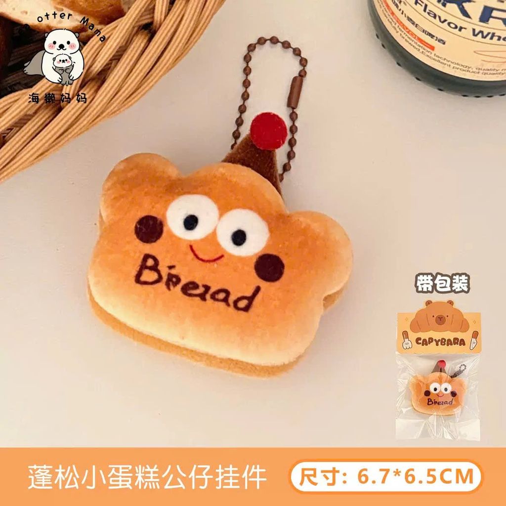 ** Móc khóa bông bánh mì hai tầng nhiều hình