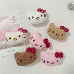 ** Móc khóa bông mặt Kitty nơ đỏ