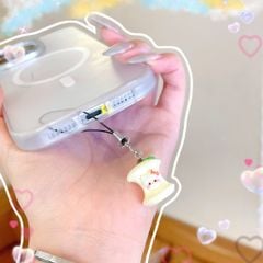 ** Dây đeo điện thoại táo cắn đính mặt Kitty