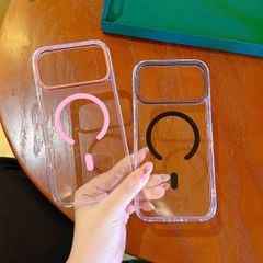 Ốp IP 17 Pro Max Likgus trong magsafe màu viền camera kim loại