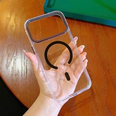 Ốp IP 17 Pro Max Likgus trong magsafe màu viền camera kim loại