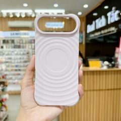 ** Ốp IP 17 Air silicon vân sóng tròn magsafe