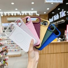 ** Ốp IP 17 Air silicon vân sóng tròn magsafe