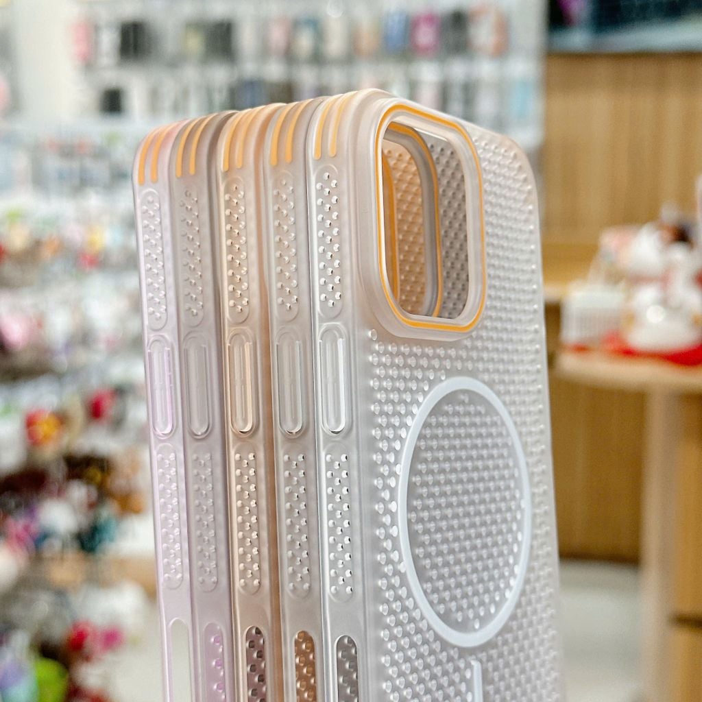 Ốp IP 16 Pro Max Likgus tản nhiệt magsafe màu trong viền cứng