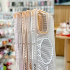 Ốp IP 15 Pro Max Likgus tản nhiệt magsafe màu trong viền cứng