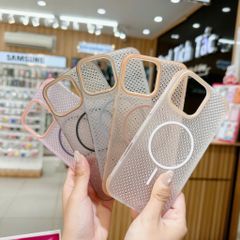 Ốp IP 16 Pro Likgus tản nhiệt magsafe màu trong viền cứng