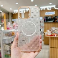 Ốp IP 16 Pro Max Likgus tản nhiệt magsafe màu trong viền cứng