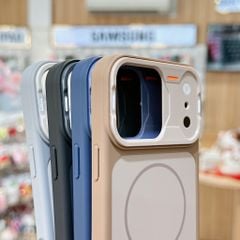 Ốp IP 16 Pro Max Likgus nhám hai màu Magsafe độ 17