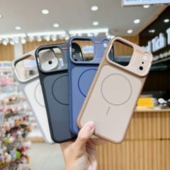 Ốp IP 16 Pro Max Likgus nhám hai màu Magsafe độ 17