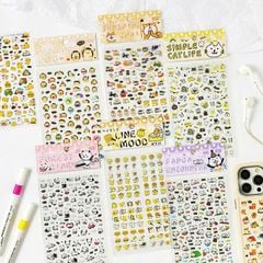 ** Sticker thú Panda/Corgi/icon ngộ nghĩnh nhiều hình
