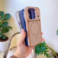 Ốp IP 15 6.1 Likgus nhám hai màu Magsafe độ 17