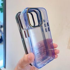 Ốp IP 16 Pro Max Likgus trong viền màu trong viền camera chữ