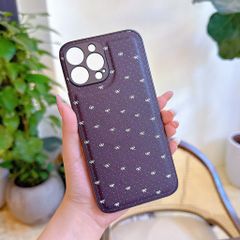 Ốp IP 13 Pro Max vân da phồng viền dẻo xi màu