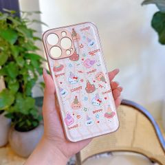 Ốp IP 15 Pro Max vân da phồng viền dẻo xi màu