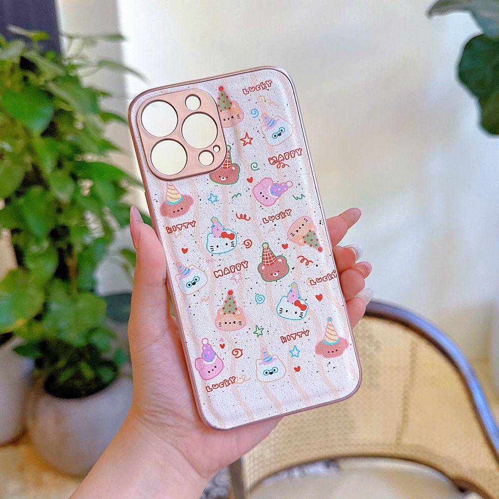 Ốp IP 13 Pro Max vân da phồng viền dẻo xi màu