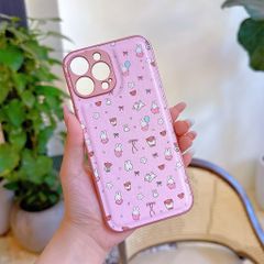 Ốp IP 12 Pro Max vân da phồng viền dẻo xi màu