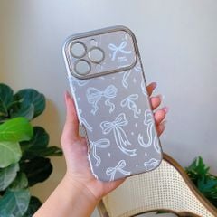 ** Ốp IP 16 Pro Max vân da viền màu