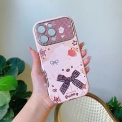 ** Ốp IP 15 Pro Max vân da viền màu