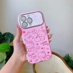 ** Ốp IP 15 Pro Max vân da viền màu