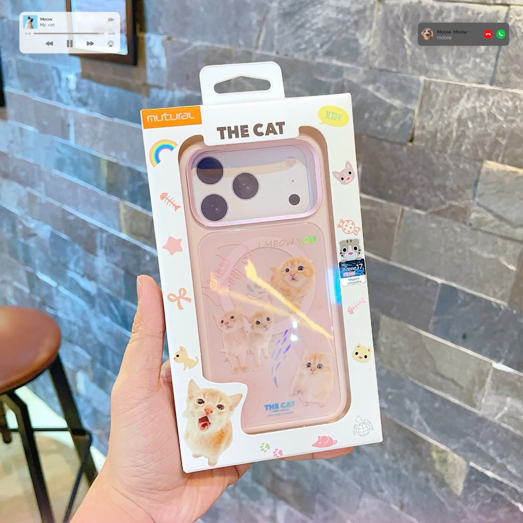 ** Ốp IP 17 Pro Max Mutural The Cat