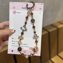 ** Dây đeo điện thoại Kitty nâu